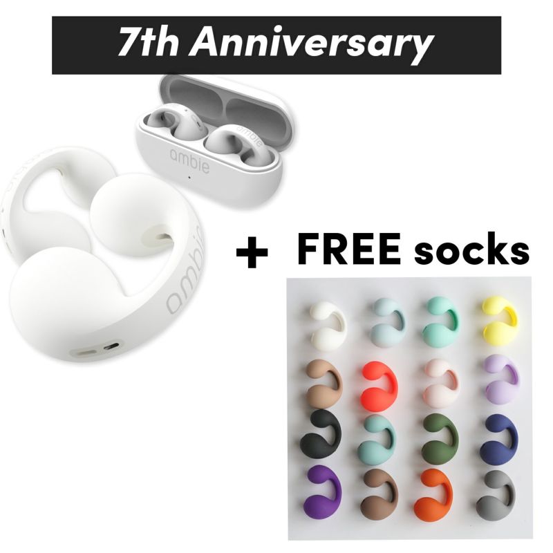 ≪7周年限定≫ambie着せ替えセットAM-TW01 WHITE＋選べるsocks | ambie